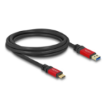 DeLOCK 80618 USB cable USB 3.2 Gen 2 (3.1 Gen 2) 2 m USB A USB C Black, Red