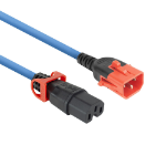ACT Netsnoer C14 IEC Lock+ Dual Locking - C15 IEC Lock+ blauw 1 m, PC3870
