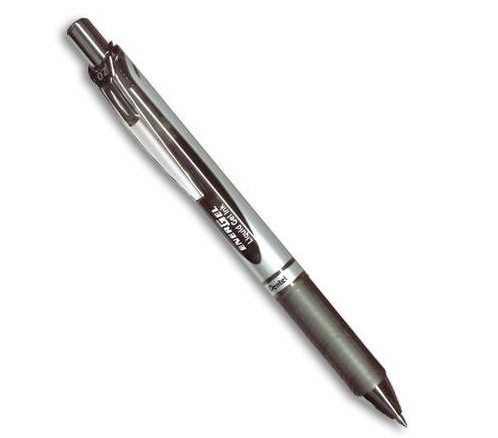 Pentel Energel XM Klick Clip-on retractable pen Black 12 pc(s)