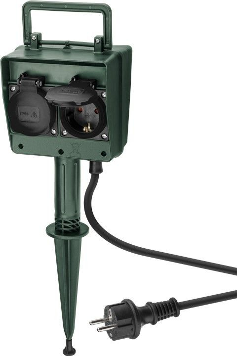 EU Product - 4-Way Power Outlet for Garden - Green