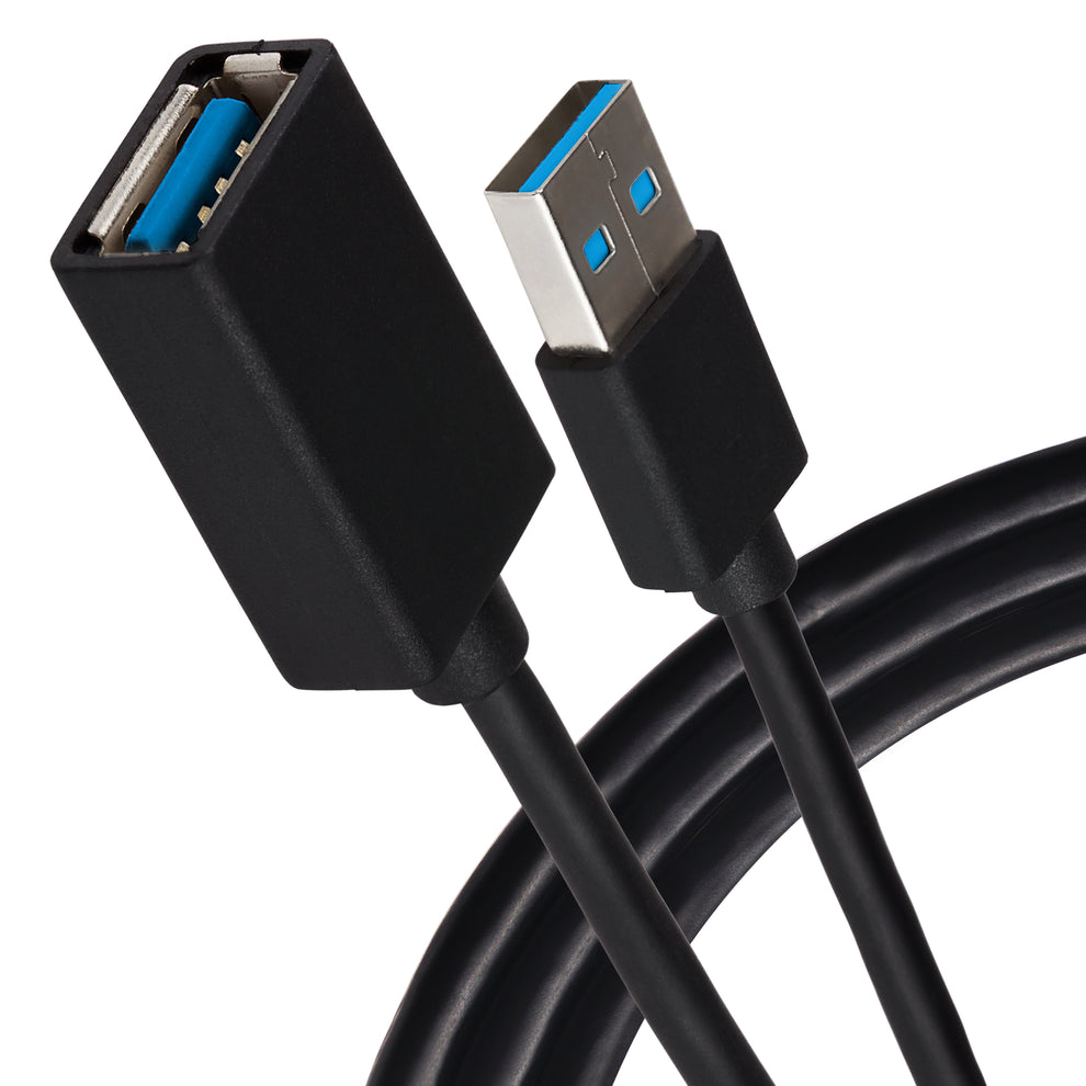 Maplin USB-A 3.0 Male to USB-A 3.0 Female Extension Cable - Black. 1.5