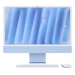 Apple iMac 24-inch with Retina 4.5K display: M4 chip with 10‑core CPU and 10‑core GPU, 16GB, 256GB SSD - Blue