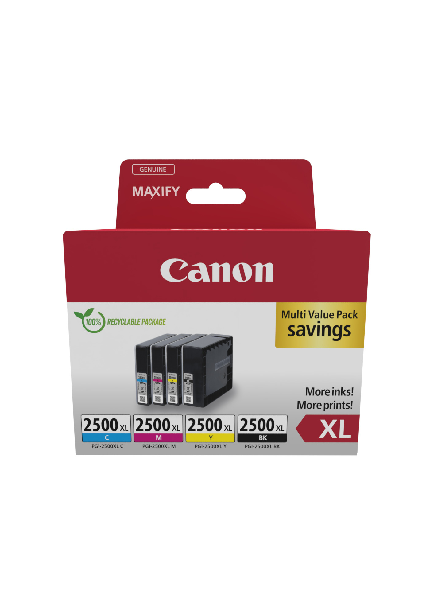 Image of Canon 9254B010/PGI-2500XLBKCMY Ink cartridge multi pack Bk,C,M,Y...