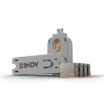 Lindy USB Port Blocker - Pack of 4 Colour Code: Orange