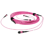 ACT 45 meter Multimode 50/125 OM4(OM3) glasvezel trunkkabel polarity A met 2 MTP/MPO female connectoren per zijde