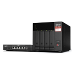 QNAP TS-473A + QSW-1105-5T Bundle Pack NAS Tower Ethernet LAN Black V1500B