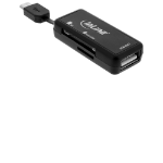 InLine OTG Card Reader Dual Flex for SD, micro SD w/ USB Port and 2 Card Slots