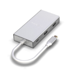 Accell U240B-002K notebook dock/port replicator Wired USB 3.2 Gen 1 (3.1 Gen 1) Type-C Silver
