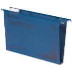 Rexel Crystalfile Classic Foolscap Suspension File 30mm Blue (50)