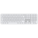 Apple Magic keyboard Universal USB + Bluetooth Portuguese Aluminium, White