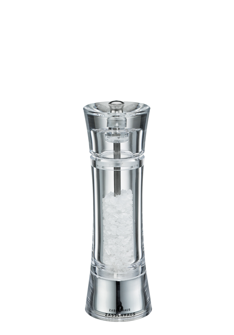 Image of Zassenhaus Aachen - Salt grinder - Stainless steel - Transparent -...
