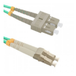 Qoltec 54348 fibre optic cable 1 m LC SC OM4 Green