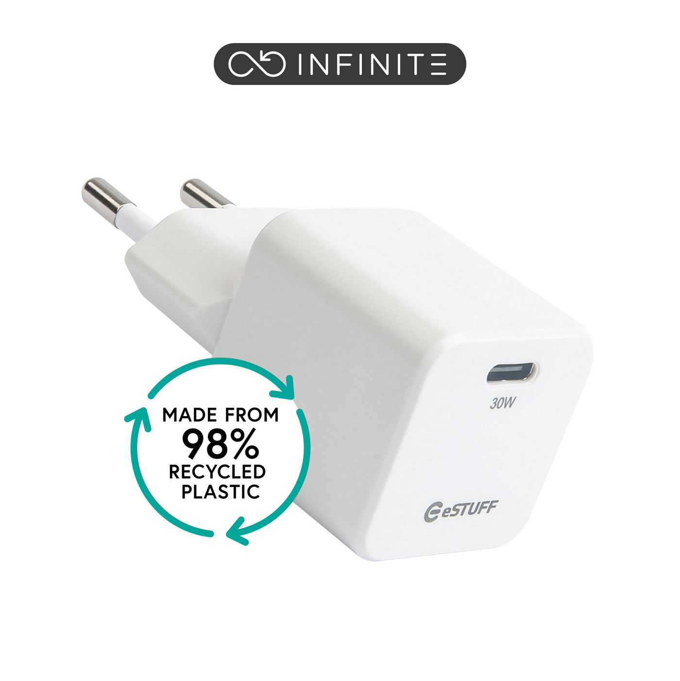 Estuff White Es637027 Mobile Device Charger Smartphone Ac Fast Chargin