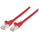 Intellinet Network Patch Cable, Cat6A, 10m, Red, Copper, S/FTP, LSOH / LSZH, PVC, RJ45, Gold Plated Contacts, Snagless, Booted, Lifetime Warranty, Polybag