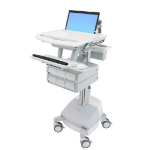 Ergotron SV44-1161-C multimedia cart/stand Aluminium, Grey, White Laptop