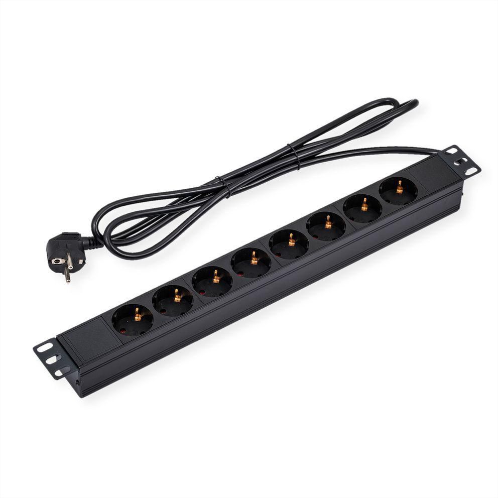 VALUE 19.99.1632 power extension 1.8 m 8 AC outlet(s) Indoor Black