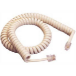 4Cabling 3m Handset Curly Cord | 4P4C IVORY