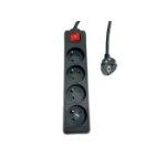 Microconnect MC-PSOO040500FRB power extension 5 m 4 AC outlet(s) Black