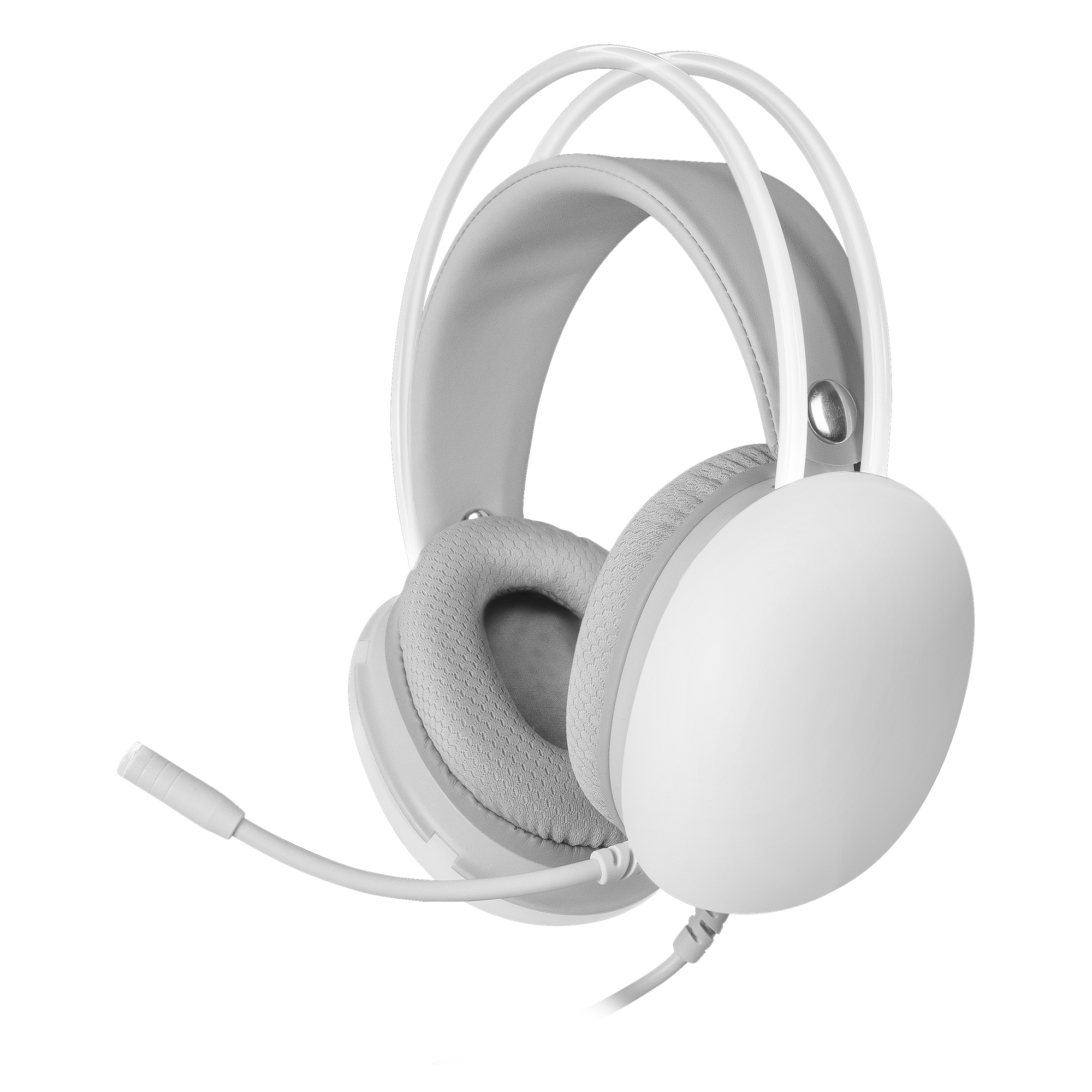 Mars Gaming MH-GLOW White 360° Full Chroma RGB Flow Headset Noise Canc