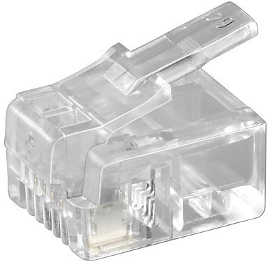 Microconnect KON501-10R wire connector RJ-11 6P4C Transparent