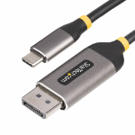 StarTech.com 10ft (3m) USB-C to DisplayPort Adapter Cable, 8K 60Hz, 4K 144Hz, HDR, USB Type-C to DP 1.4 Video Converter Cable, USB4/Thunderbolt 3/4 Compatible