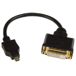 StarTech.com HDDDVIMF8IN video cable adapter 7.99" (0.203 m) Micro-HDMI DVI-D Black