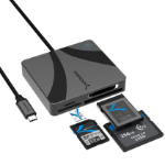 Sabrent CR-C4PM card reader USB 3.2 Gen 1 (3.1 Gen 1) Type-C Gray