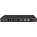 SilverNet SIL 734C24MP network switch Managed L2+ Gigabit Ethernet (10/100/1000) Power over Ethernet (PoE) 19U Black