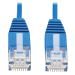 Tripp Lite N200-UR01-BL Cat6 Gigabit Molded Ultra-Slim UTP Ethernet Cable (RJ45 M/M), Blue, 1 ft. (0.31 m)