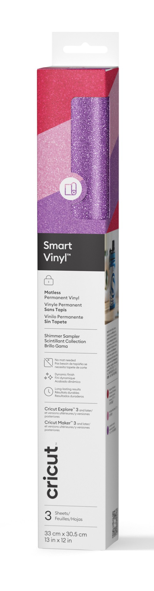 Cricut Smart Vinyl Shimmer Matless Permanent Vinyl. Sampler – 13 in x