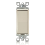 Leviton 5603-2T light switch Metal, Thermoplastic Almond