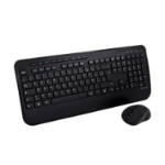 V7 CKW300FR Full Size/Palm Rest French AZERTY - Black, Professional Wireless Keyboard and Mouse Combo - FR, Multimedia Keyboard
