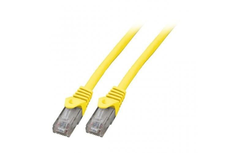 Mercodan Patchkabel KAT6 UTP. Gul. 0.5m. Halogenfri. 2x4xAWG24 LSZH. P