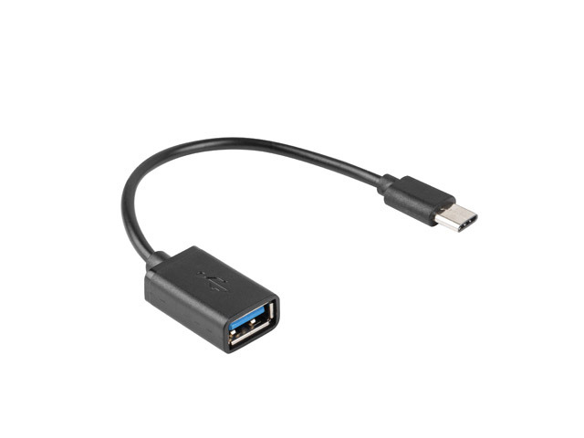 Lanberg AD-OTG-UC-01 USB-kablar 0,15 m USB 2.0 USB A USB C Svart