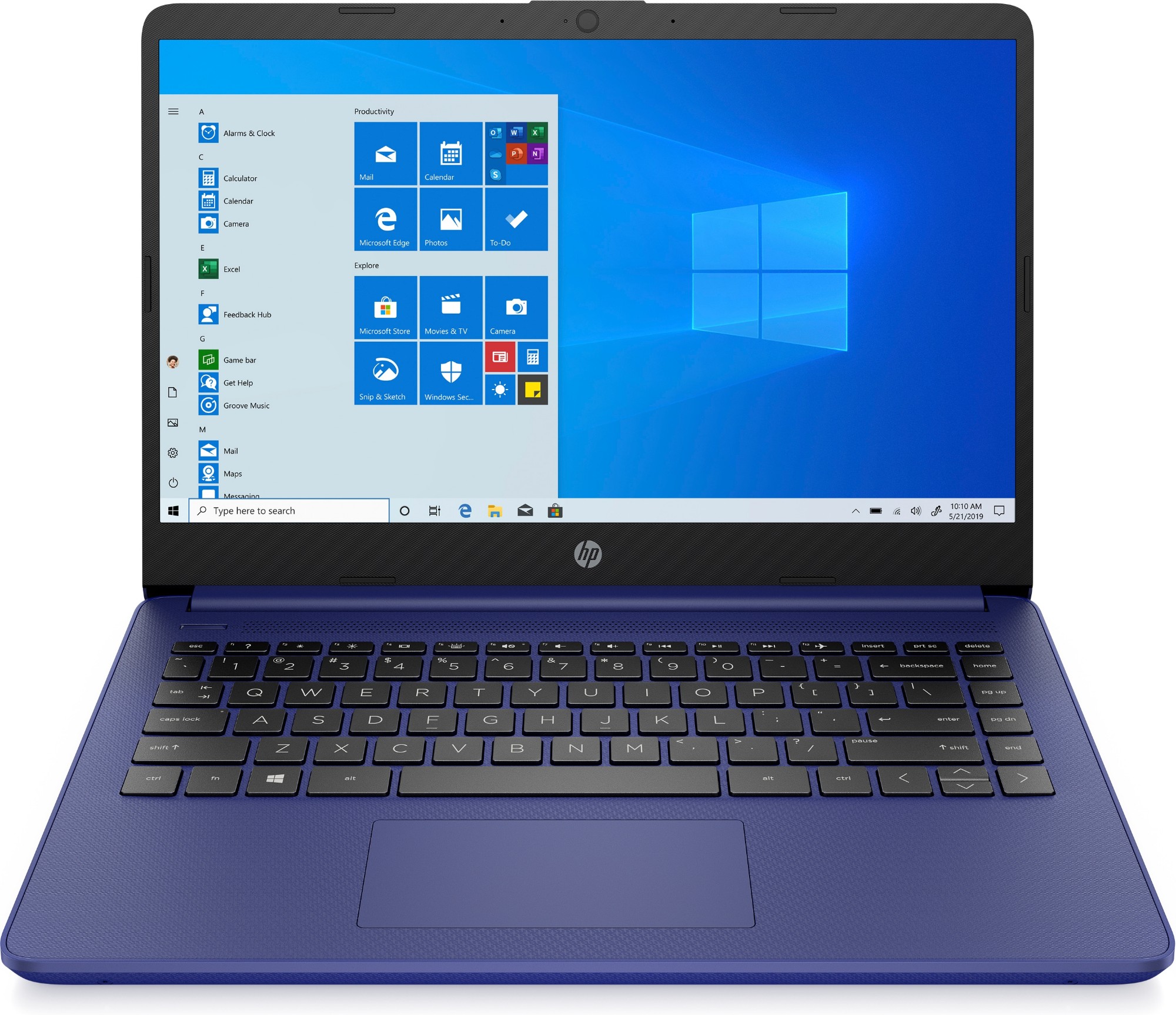 HP 14s-fq0022na Notebook 35.6 cm (14") HD AMD Athlon 4 GB DDR4-SDRAM 64 GB eMMC Wi-Fi 5 (802.11ac) Windows 10 Home S Blue