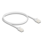 DeLOCK RJ45 Network Cable Cat.6A plug to plug with robust latch for industrial use U/UTP Slim 1 m white