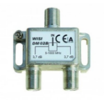 Wisi DM 02 B Kabelsplitter Zilver, Wit