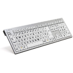 Logickeyboard XLPrint keyboard Office USB QWERTY UK English Aluminium