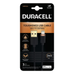 Duracell USB7022A lightning cable 2 m Black
