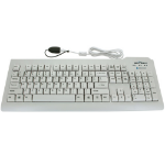 Seal Shield Silver Seal keyboard Universal USB QWERTY US English White