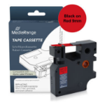 MediaRange MRDY40917 labelprinter-tape Zwart op rood D1