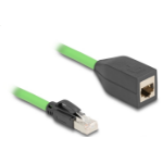 DeLOCK RJ45 Network Extension Cable Cat.6A plug to jack SF/UTP suitable for drag chains PUR (TPU) 2 m green