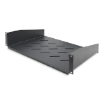 StarTech.com 2U Vented Server Rack Shelf, 12" (31.5cm) Mounting Depth, Cantilever Tray For 19" Rack/Cabinet, Heavy-Duty Steel, Up To 25lb/11.3kg, Includes Cage Nuts/Screws