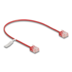 DeLOCK RJ45 Network Cable Cat.6 UTP Ultra Slim 0.3 m red with short plugs