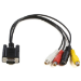 Microconnect MONGGSV video cable adapter 0.2 m VGA (D-Sub) RCA + S-Video Black