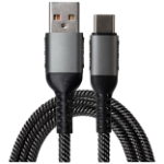 Maplin USB-C to USB-A Cable Braided 60W 1m Retail Packaging