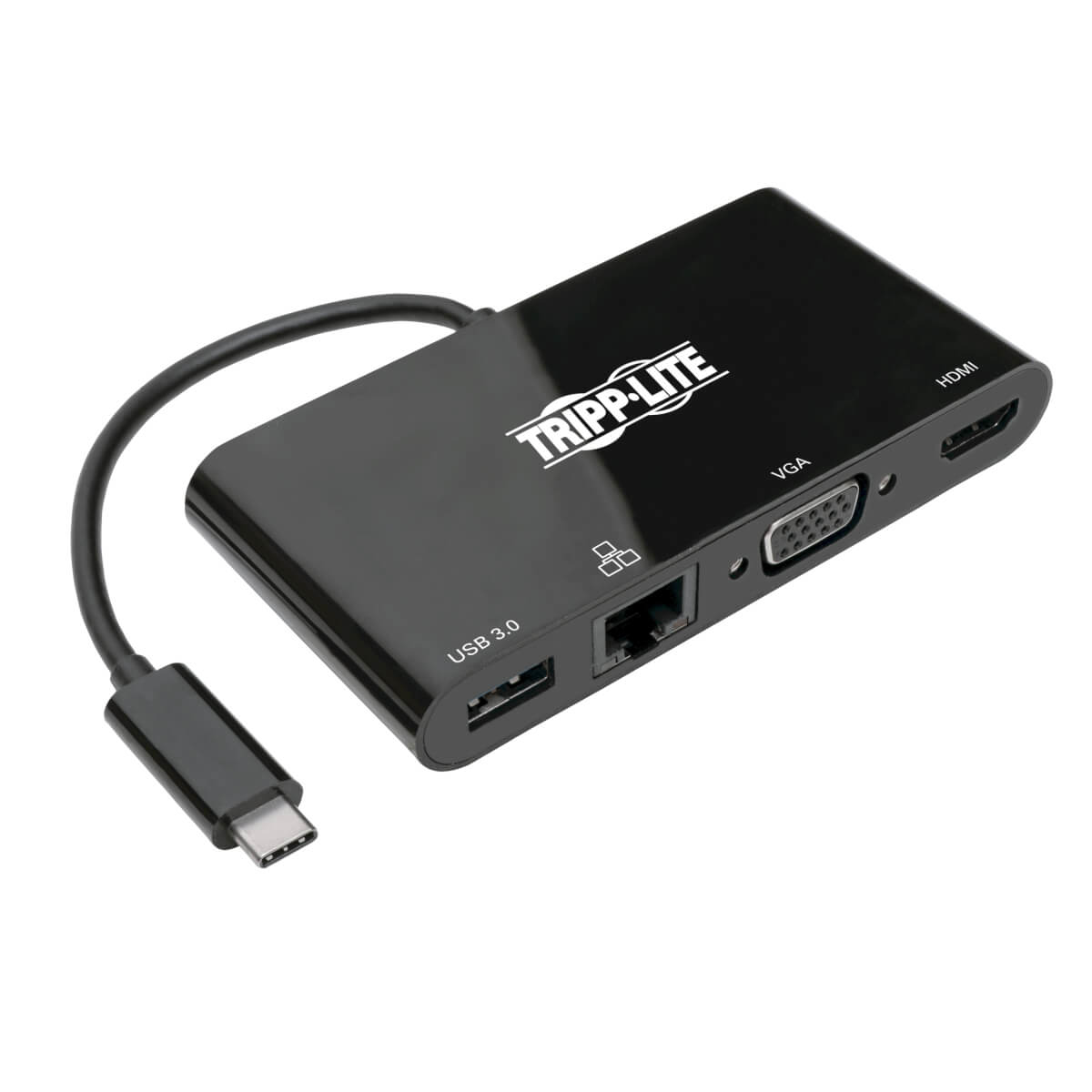 Image of Tripp Lite U444-06N-HV4GUB USB-C Multiport Adapter - 4K HDMI, VGA,...