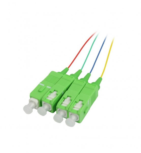 EU Product - LWL-Pigtail-SC APC 9/125u. OS2 4-Pack farbig G657.A2 - Cable - 1.5 m thumbnail