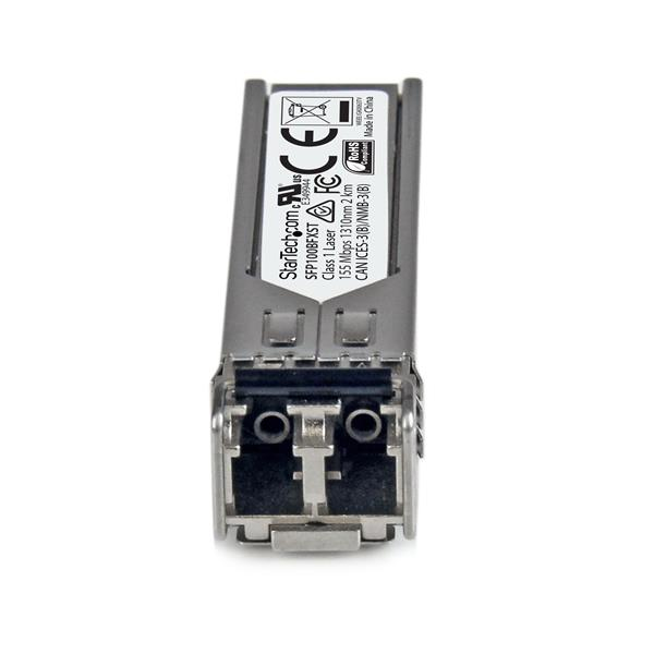 StarTech.com MSA Uncoded SFP Module - 100BASE-FX - 100MbE Multi Mode Fiber (MMF) Optic Transceiver - 100Mb Ethernet SFP - LC 2km - 1310nm - DDM