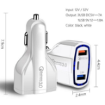 JLC QualComm Triple Port Car Charger 2 x USB 3.0 and 1 Type C - White